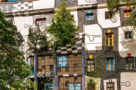 Muzeum umění Kunst Haus ve Vídni. Muzeum Hundertwasser, vnější pohled